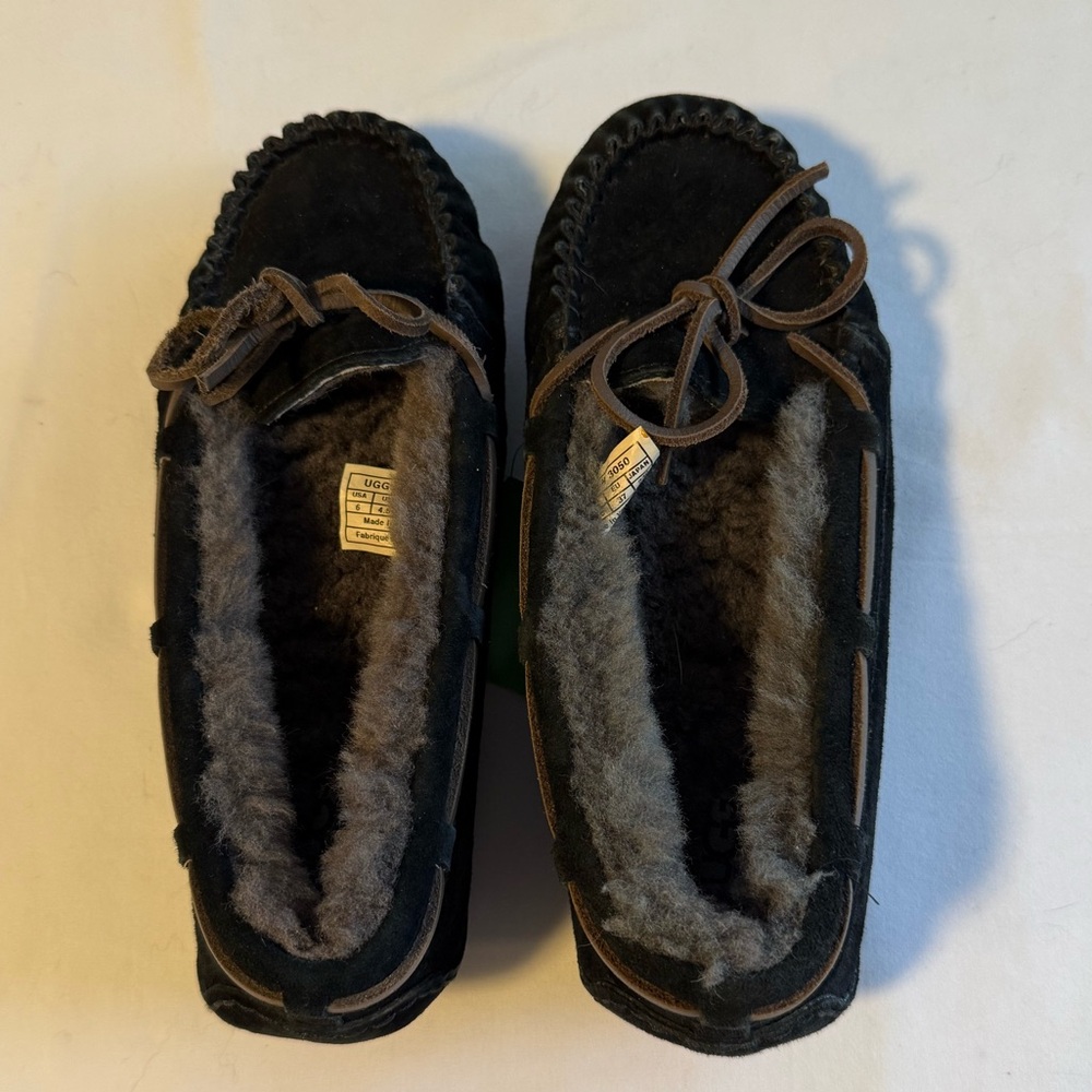 UGG Dakota Black Suede Moccasin Footwear Women’s Size 6
